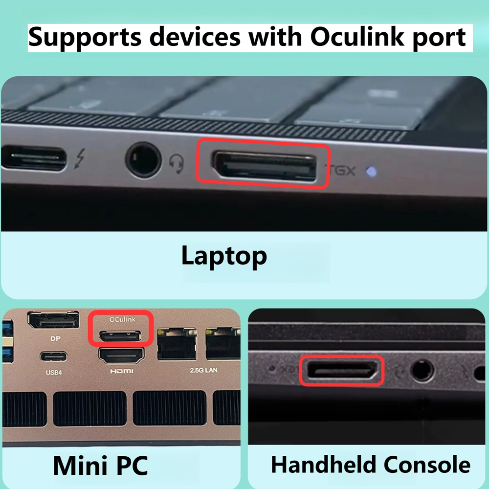 eGPU PCIE 4.0 X4 Oculink / M.2 - Oculink Gpu Dock Station ulasan dan harga