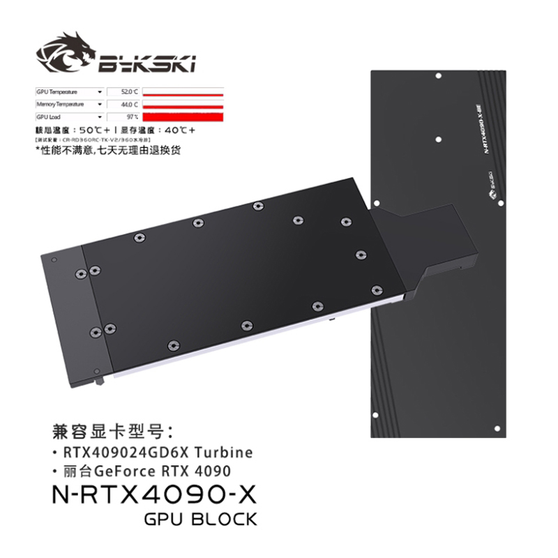 Bykski GPU Water Block Use for - Rtx 4090 Water Block Full Cover ulasan dan harga