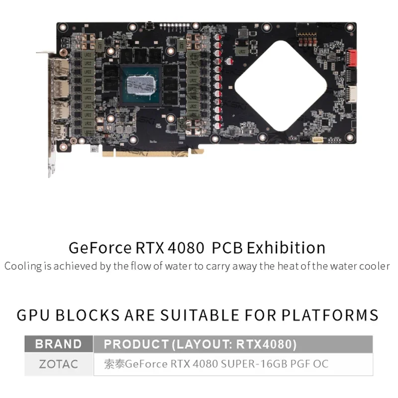 Bykski N-ST4080SPGF-X GPU Bloc - Rtx 4080 Water Cooling Block ulasan dan harga